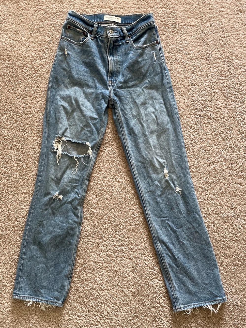 Abercrombie 90s Straight Leg Ultra High Rise Jeans